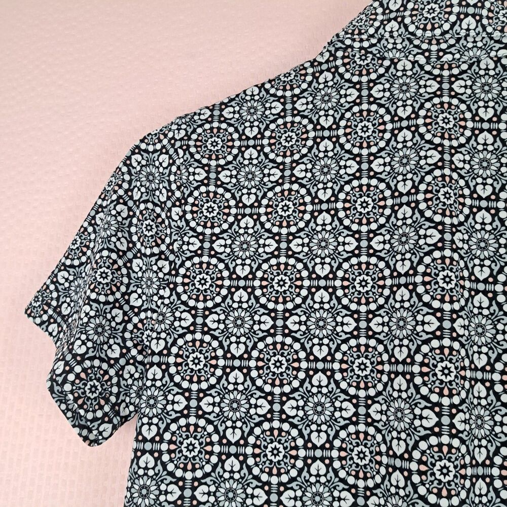 Max Studio Shirt Polo Dress Floral Mandala Pattern Short sleeve Size S - Picture 11 of 12
